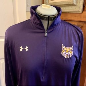 Under Amour Light Weight 1/2 Zip Purple Athletic Wild Cat/Thunder Cat Jacket